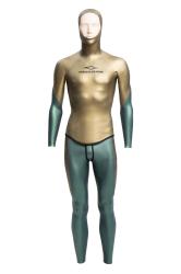 Гидрокостюм Фридайвинг Aquamen 1,5 мм голый золото-зеленый/ультраспан Гидрокостюм Фридайвинг Aquamen 1,5 мм голый золото-зеленый/ультраспан